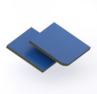HPL Structuur plaat 6 mm Blauw RAL 5010